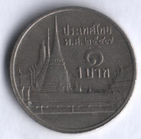 Монета 1 бат. 2004 год, Таиланд.