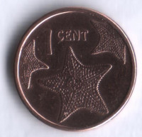 Монета 1 цент. 2009 год, Багамские острова.
