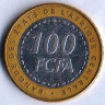 Монета 100 франков. 2023 год, Центрально-Африканские Штаты. Монета 100 франков. 2023 год, Центрально-Африканские Штаты.
