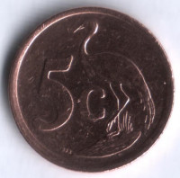 5 центов. 2003 год, ЮАР. (Afrika Dzonga).