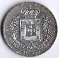 Монета 500 рейсов. 1889 год, Португалия.