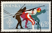 Почтовая марка. "Зимние Олимпийские Игры, Лэйк Плэсид-1980". 1980 год, Польша.