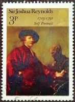 Почтовая марка. «Автопортрет» - сэр Джошуа Рейнольдс. 1973 год, Великобритания.