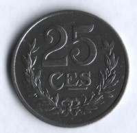 Монета 25 сантимов. 1919 год, Люксембург.