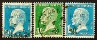 Набор почтовых марок (3 шт.). "Луи Пастер". 1923-1932 годы, Франция.