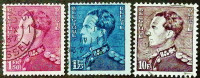 Набор почтовых марок (3 шт.). "Король Леопольд III". 1936-1941 годы, Бельгия.