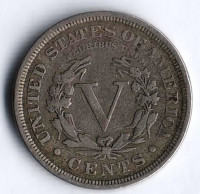 Монета 5 центов. 1902 год, США.