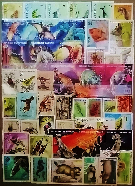 Подборка марок на тему "Фауна". Без повторов (более 140 шт.).