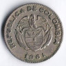Монета 10 сентаво. 1961 год, Колумбия.