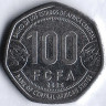 Монета 100 франков. 2024 год, Центрально-Африканские Штаты.