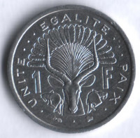 Монета 1 франк. 1999 год, Джибути.