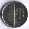 Монета 25 центов. 1987 год, Нидерланды.