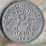 Монета 2 франка. 1944(B) год, Франция.
