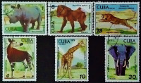 Набор почтовых марок (6 шт.). "Зоологический сад Гаваны". 1978 год, Куба.