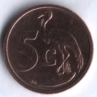 5 центов. 2004 год, ЮАР. (South Africa).