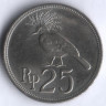 Монета 25 рупий. 1971 год, Индонезия.