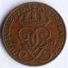 Монета 5 эре. 1909 год, Швеция. Крест большой.