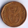 Монета 20 центов. 2006 год, ЮАР. uMzantsi Afrika.