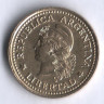 Монета 10 сентаво. 1975 год, Аргентина.