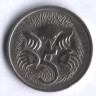 Монета 5 центов. 1974 год, Австралия.