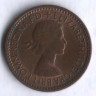 Монета 1 фартинг. 1953 год, Великобритания.