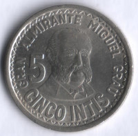Монета 5 инти. 1987 год, Перу.