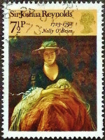 Почтовая марка. «Нелли О'Брайен» - сэр Джошуа Рейнольдс. 1973 год, Великобритания.