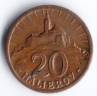 20 геллеров. 1940 год, Словакия.