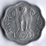Монета 2 пайса. 1972(C) год, Индия.