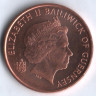 Монета 2 пенса. 1999 год, Гернси.