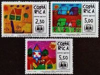 Набор марок (3 шт.). "30-летие «Детские деревни SOS»". 1979 год, Коста-Рика.