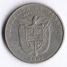 Монета 1/4 бальбоа. 2001 год, Панама.