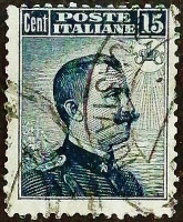 Почтовая марка (15 c.). "Витторио Эммануил III". 1909 год, Италия.