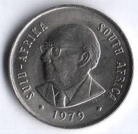 Монета 20 центов. 1979 год, ЮАР. Николаас Йоханнес Дидерихс.