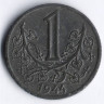 Монета 1 крона. 1944 год, Богемия и Моравия.