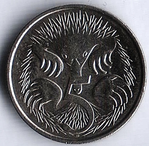 Монета 5 центов. 2018 год, Австралия.