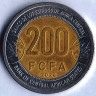 Монета 200 франков. 2024 год, Центрально-Африканские Штаты.