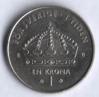 1 крона. 2002 год, Швеция. B.
