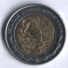 Монета 1 песо. 2005 год, Мексика.