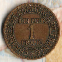 Монета 1 франк. 1926 год, Франция.
