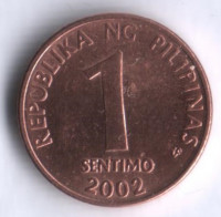 1 сентимо. 2002 год, Филиппины.