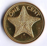 Монета 1 цент. 1975 год, Багамские острова.