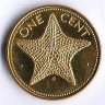 Монета 1 цент. 1975 год, Багамские острова.