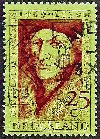 Почтовая марка. "Гуманист Эразм Дезидерий". 1969 год, Нидерланды.