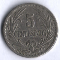 5 сентесимо. 1901 год, Уругвай.