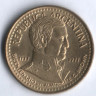 Монета 5 песо. 1977 год, Аргентина. 200 лет со дня рождения Гильермо Брауна.