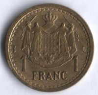Монета 1 франк. 1945 год, Монако.