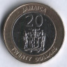 Монета 20 долларов. 2000 год, Ямайка.