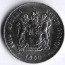 Монета 20 центов. 1990 год, ЮАР.