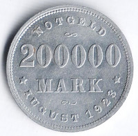 Нотгельд 200 000 марок. 1923 год, Гамбург.